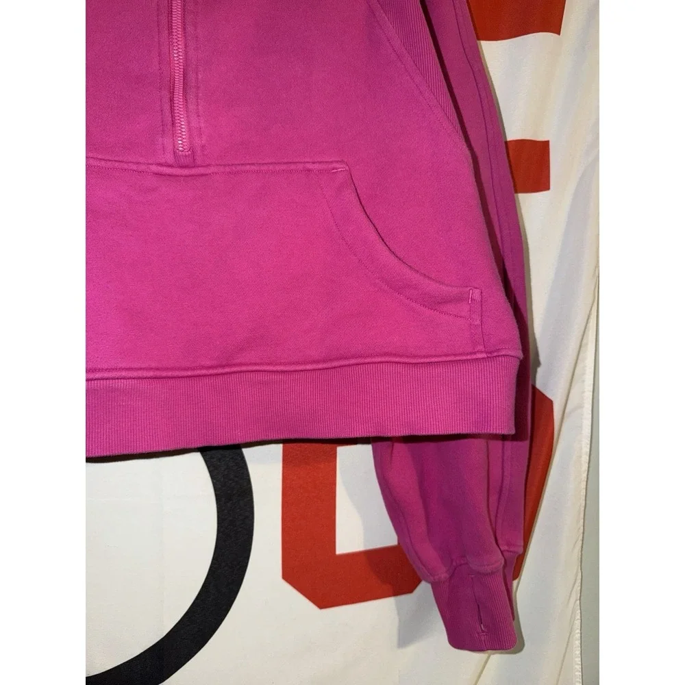 Crz Yoga Sweatshirt Womens Medium Pink 1/2 Zip Pink Scuba Style